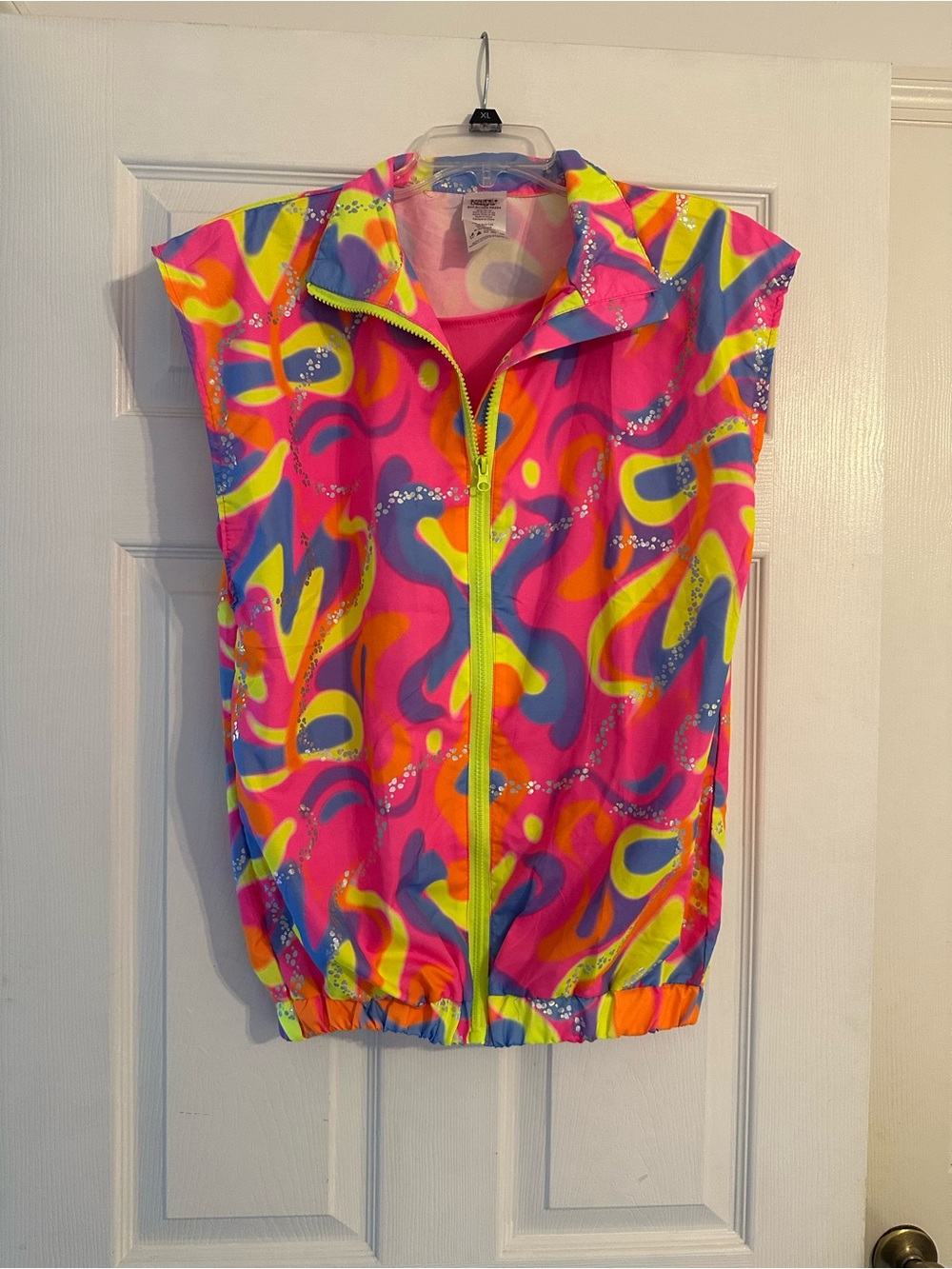 Barbie the Movie Neon Pink Top with Connected Vibrant Zip Front Jacket